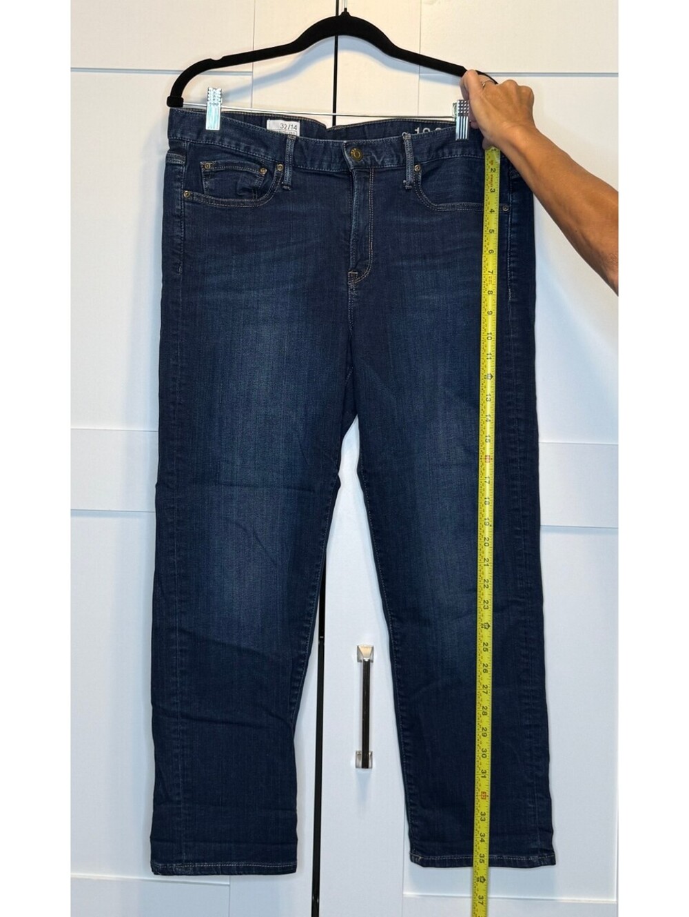 GAP Women's Dark Wash Sexy Boyfriend Jeans Size 32/14 - Picture 6 of 6